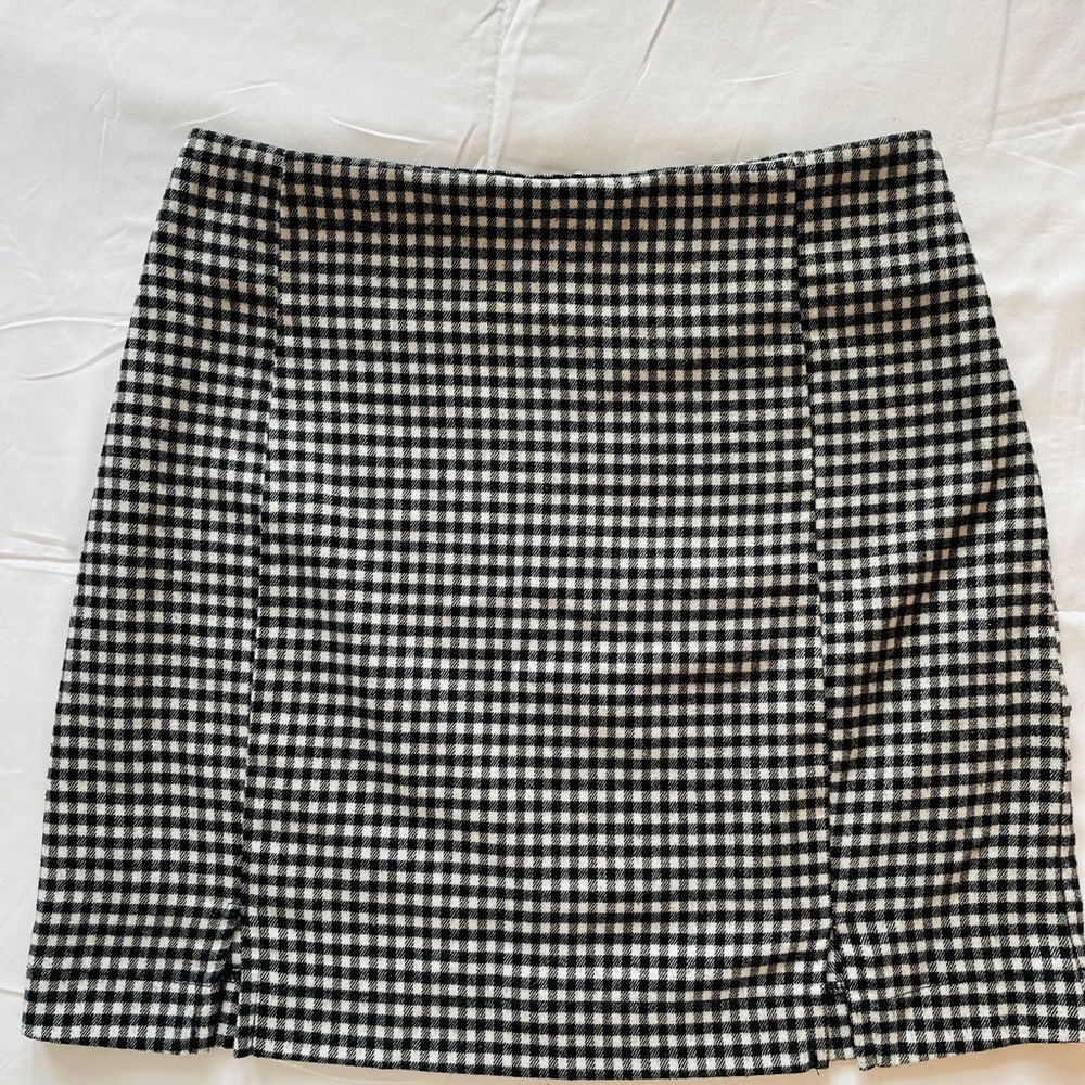 Black and White Checkered Women's Skirt